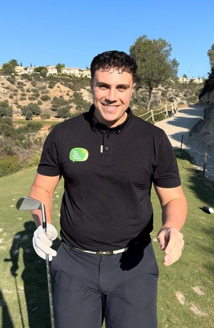 Jake Hamilton PGA, full-time Golf Travel People teaching professional, on the course